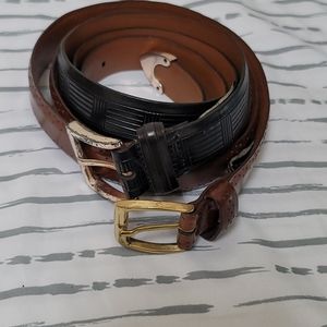 2 Cole Hann designer belts